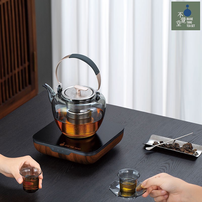 不觉堂电陶炉煮茶炉蒸茶玻璃壶烧水银壶专用室内冬天围炉煮茶电炉