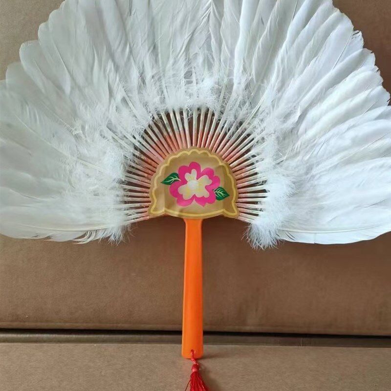 羽毛扇子鹅毛扇宝宝纳凉驱蚊扇散步舞蹈扇手摇鹅毛扇