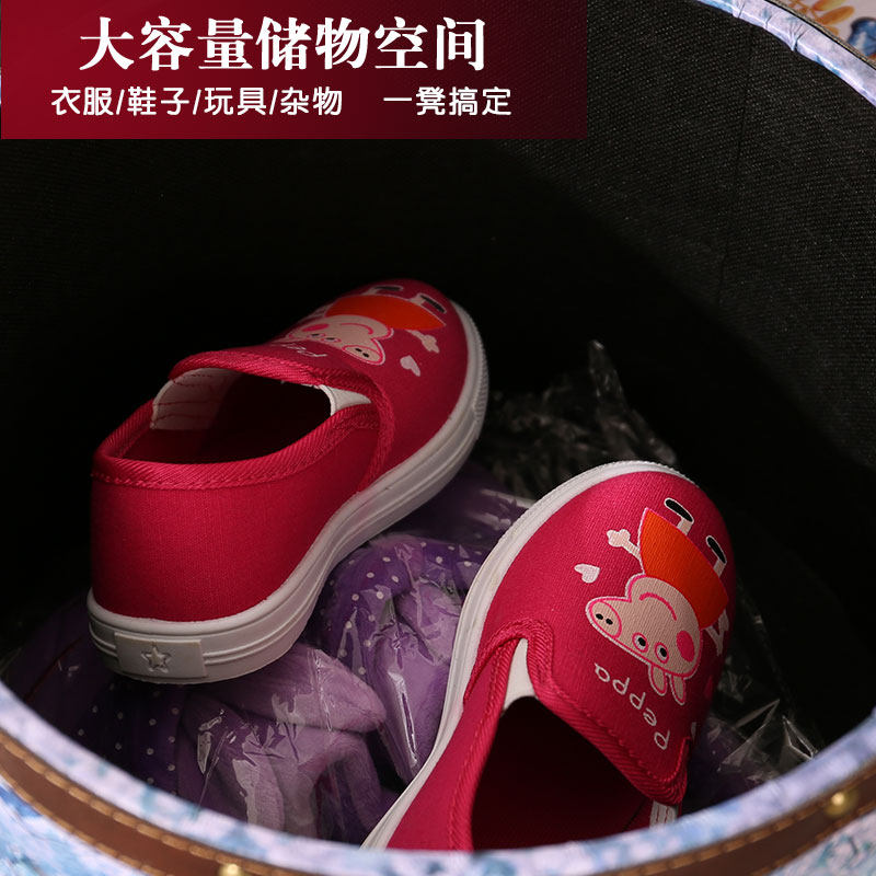 收纳凳储物凳可坐换鞋凳客厅卡通穿鞋小凳子家用门口收纳箱陪读凳