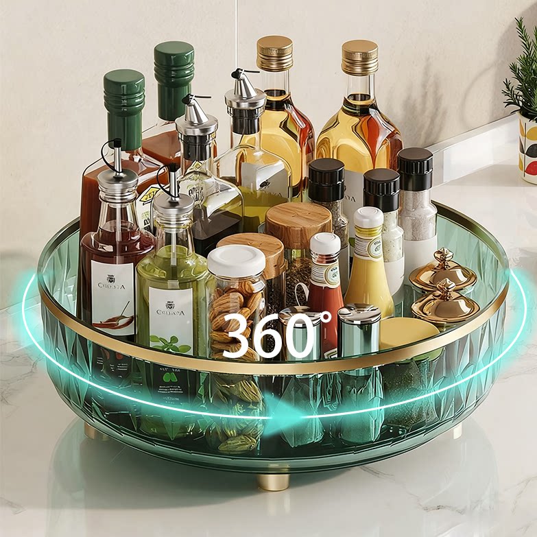 厨房调料置物架台面旋转收纳家用大全用品专用多功能调味料收纳盒