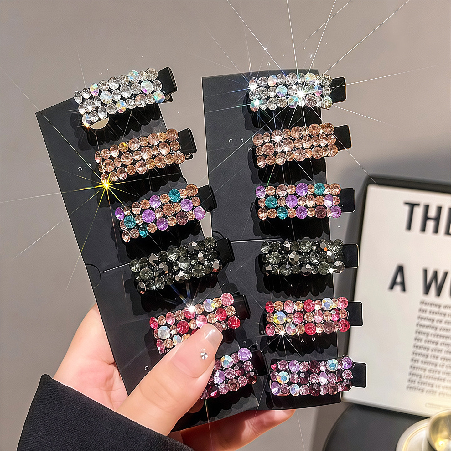 炫彩水钻发夹侧边刘海夹