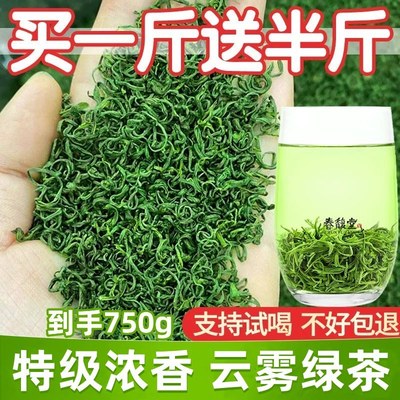 高山散装750日照毛峰茶新茶叶绿茶自己毛尖云雾特级春茶充足喝非