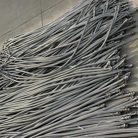 金属软管法兰式内衬四氟不锈钢编织网高压耐高温碳钢软连接大口径