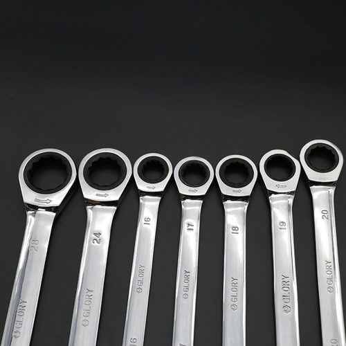 镜面棘轮两用快速扳手 进口公制开口梅花棘轮扳手套装30MM-70MM