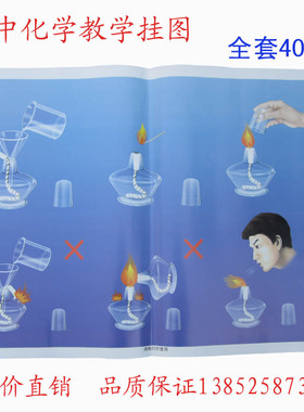 52001-52005 初中化学教学挂图 全套40幅 对开 教学仪器