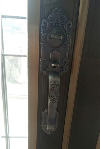 老式门锁 铝合金门锁大门锁仿古铜 老式加厚铝合金门锁通用型