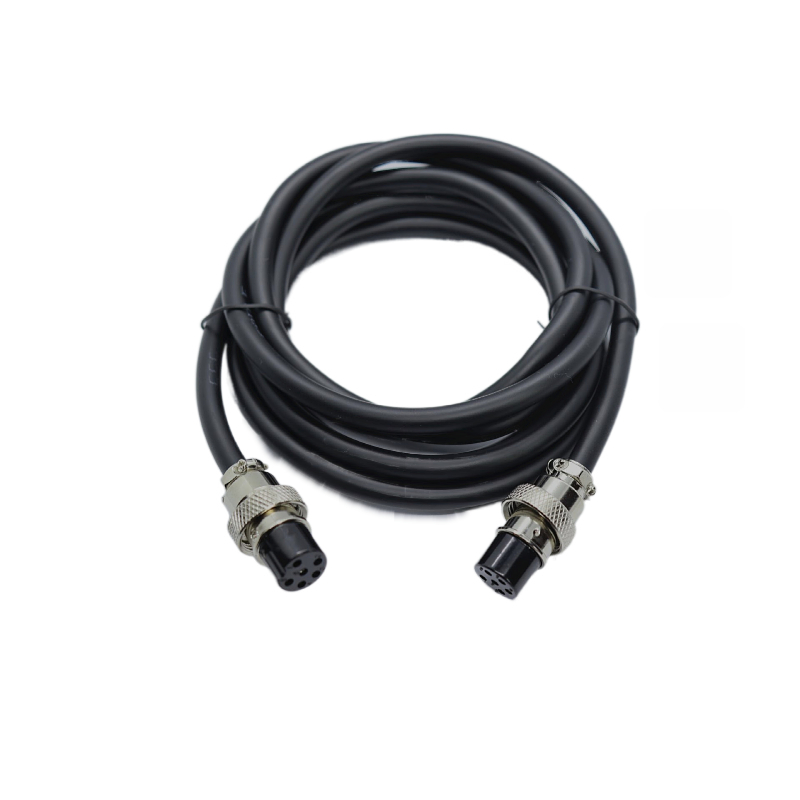 加工焊接航空插头插座GX12双母头带线2米2芯3芯4芯5芯6芯7芯RS765