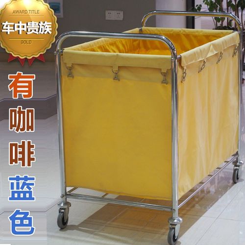 酒店宾馆客房不锈钢手推脏布草车收集车保洁车清洁车回收车服务车