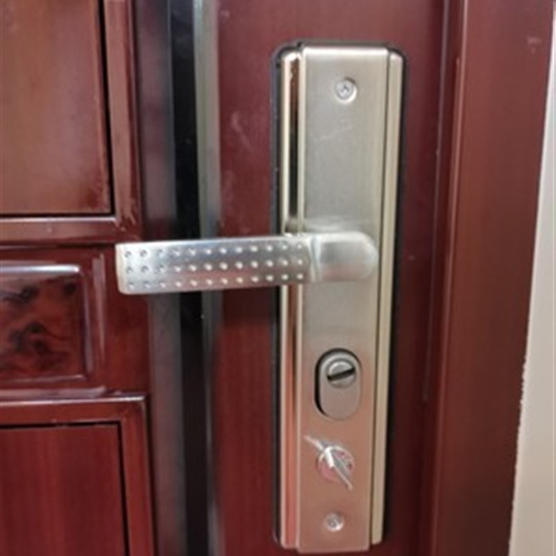 通用型防盗门把手门锁拉手 1.2厚面板实心加厚手柄进户门大门拉手