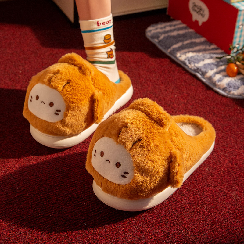 可爱棉拖鞋女款2025新款室内居家居情侣防滑保暖绒毛毛拖鞋女冬季
