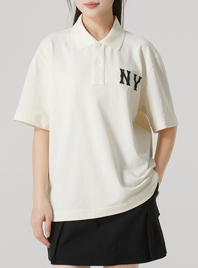 MLB官方正品polo衫25春夏新款运动服时尚短袖t恤棒球服3APQB0353