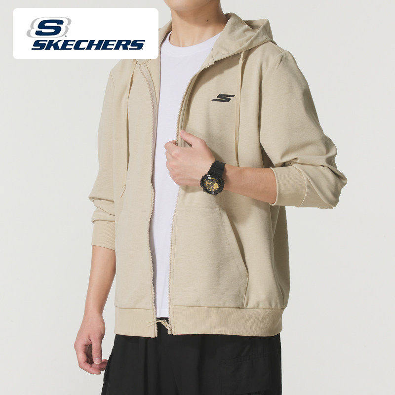 斯凯奇男装女装春夏新款运动服潮流时尚情侣连帽夹克休闲针织外套