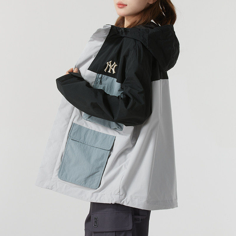 MLB正品 纽约洋基春夏新款潮流夹克男装女装运动休闲情侣连帽外套