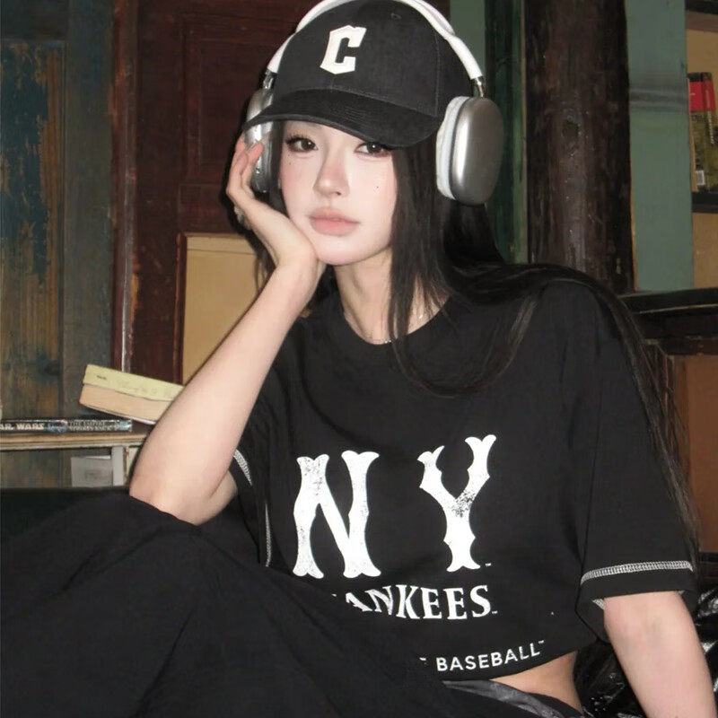 MLB情侣款短袖25春夏新款棒球运动t恤休闲短袖棒球服体恤男装女装