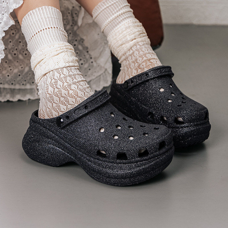 卡骆驰洞洞鞋拖鞋女鞋2026新款复古闪耀Clog BAE运动凉拖休闲凉鞋