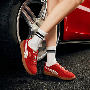 PUMA彪马板鞋正品运动休闲鞋子男鞋女鞋冬季新款红色中性款德训鞋