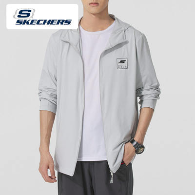 Skechers斯凯奇皮肤衣男女装新款运动服遮阳衣长袖夹克外套