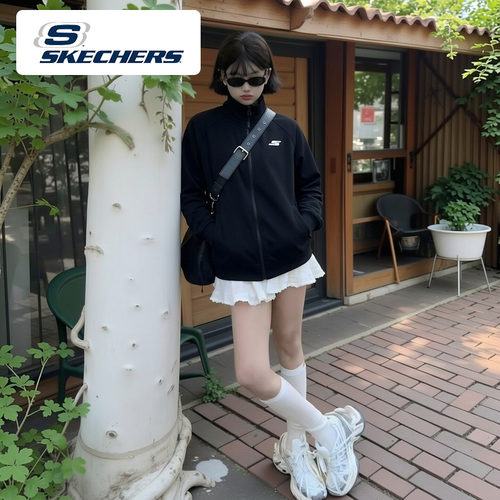 斯凯奇立领外套男装女装26春季新款运动服潮流时尚休闲服针织夹克
