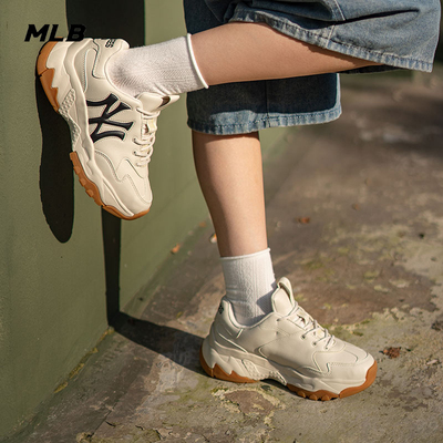 MLB官方正品男鞋女鞋25新款老爹鞋潮流时尚运动鞋厚底复古休闲鞋