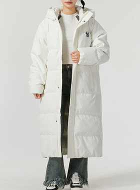 MLB正品羽绒服男装女装新款连帽休闲服时尚长款羽绒外套3ADJB2146