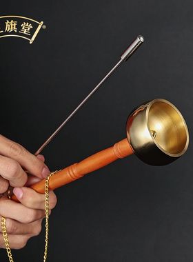 台湾木柄引磬日式伸缩引庆寺庙法会法器木柄引罄念佛念经送收纳袋