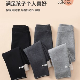 女童加绒打底裤外穿春秋冬款蚕丝春装保暖裤子女孩女宝宝儿童薄绒