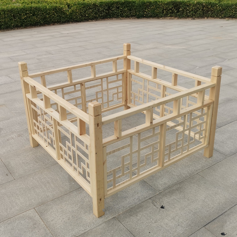 新款婚庆新中式木质栅栏路引婚礼布置实木复古围栏装饰鹊桥道具
