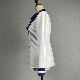 职业装白色长袖衬衫2025空姐制服酒店前台珠宝店技师收银员工作服