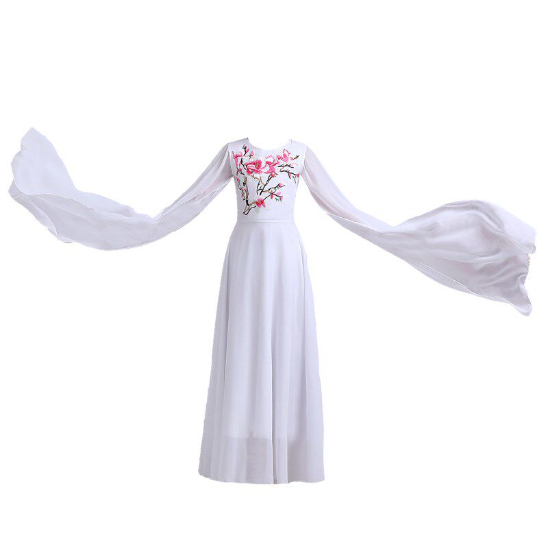 儿童琵琶古筝演出服夏大童长款民乐二胡初中生长裙独奏合唱服专业