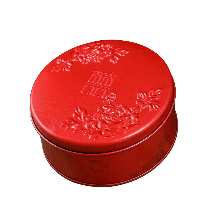 糖盒结婚喜糖盒创意铁盒糖果盒复古风婚礼伴手礼马口铁圆形小盒子