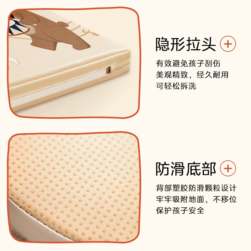 MeitingHome婴儿床下防摔垫地上宝宝卡通乳胶床前地垫加厚可擦洗