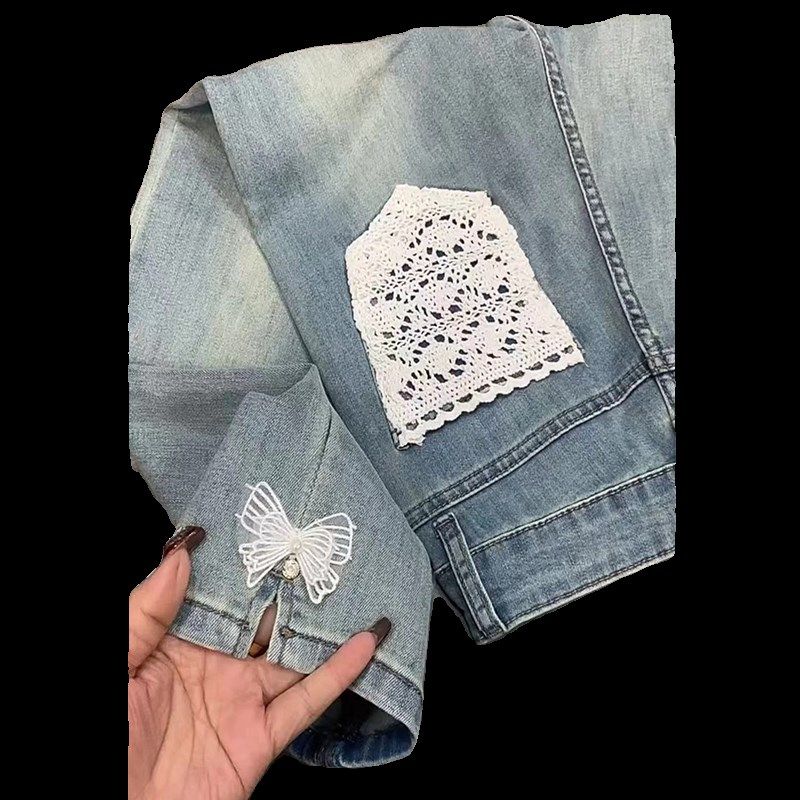 大码女装春装2025新款高腰弹力九分烟管牛仔裤女胖妹妹显瘦裤子女,女装/女士精品,大码裤装,淘宝优惠券,粉丝福利购,淘宝优惠卷