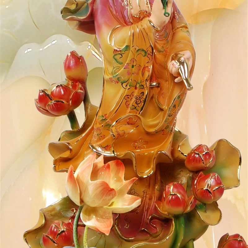 大小款 观音菩萨 观世音菩萨 佛像画像挂像挂画自粘贴画 可带木框