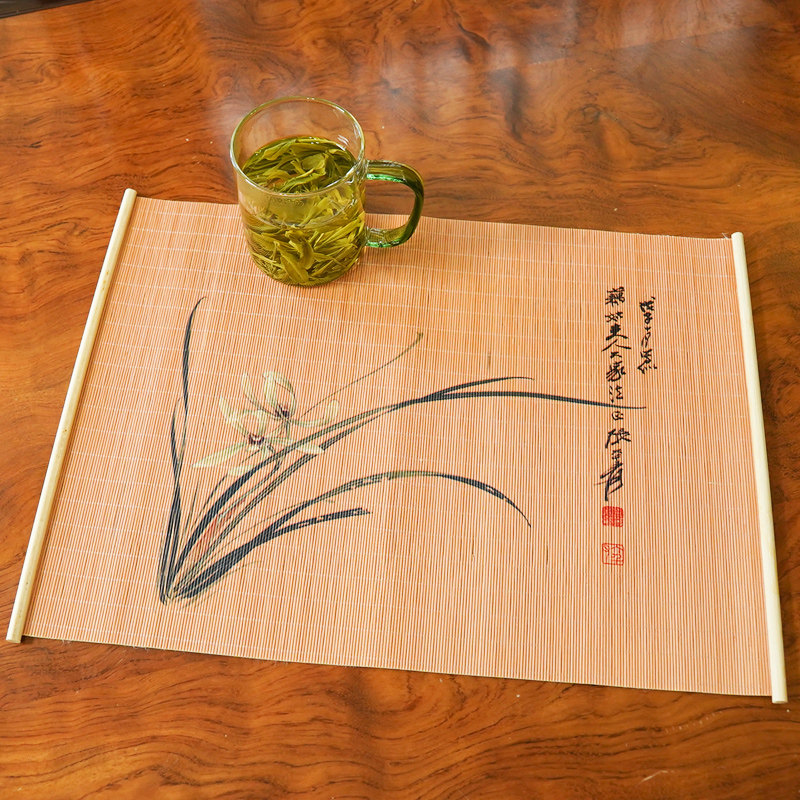 茶席竹席防水茶垫竹制茶帘桌旗中式禅意茶具茶盘垫隔热茶道配件,居家布艺,茶席,淘宝优惠券,粉丝福利购,淘宝优惠卷