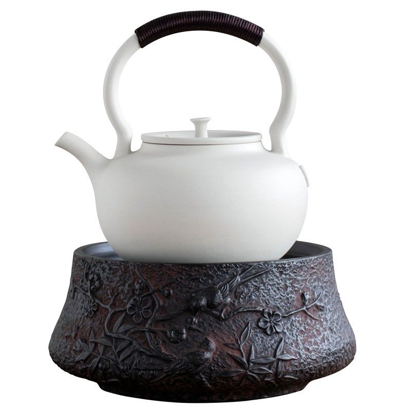 御汕堂中式复古铁壶煮茶电陶炉陶瓷家用台式静音泡茶烧水小陶电炉