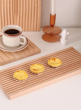 天然实木玄关复古高级艺术香薰收纳托盘茶盘装饰摆件拍照摄影道具