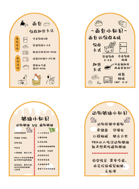 蛋糕店墙面装饰挂画烘焙面包甜品创意摆件吧台玻璃门贴纸背景网红