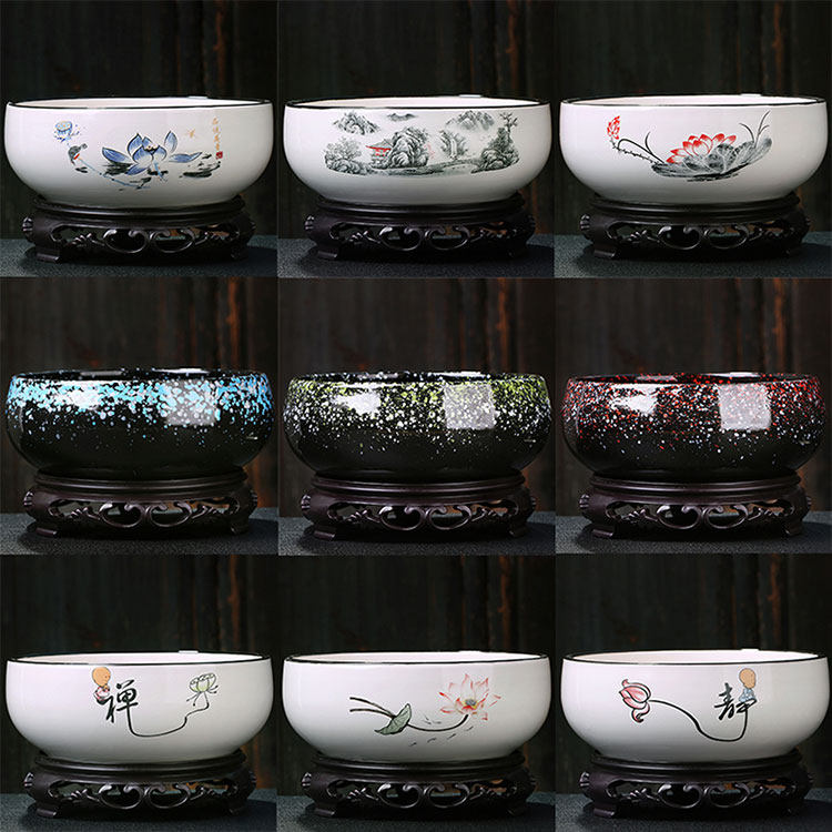 水仙花盆陶瓷铜钱草水培睡莲一叶莲碗莲金钱草水养专用盆缸无孔大,鲜花速递/花卉仿真/绿植园艺,花盆,淘宝优惠券,粉丝福利购,淘宝优惠卷