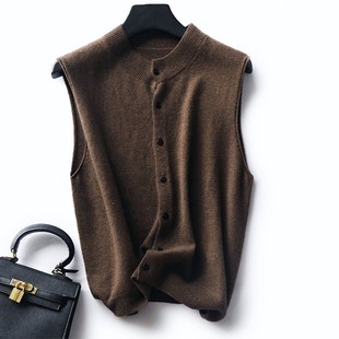 羊毛背心针织女外穿春秋新款洋气百搭叠穿时尚短款无袖马甲开衫潮