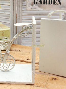 包邮铁艺复古创意 自行车型书立书档书靠书夹书房摆件家居装饰