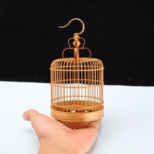 螽斯笼扎嘴蟋蟀蚂蚱蛐蛐鸟笼斑竹小型梅妃竹纯手工竹圆笼鸣虫蟋蟀