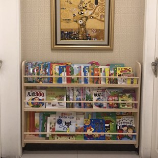 专业定制实木制作角落书架门后书架小尺寸省空间儿童挂墙书架书柜