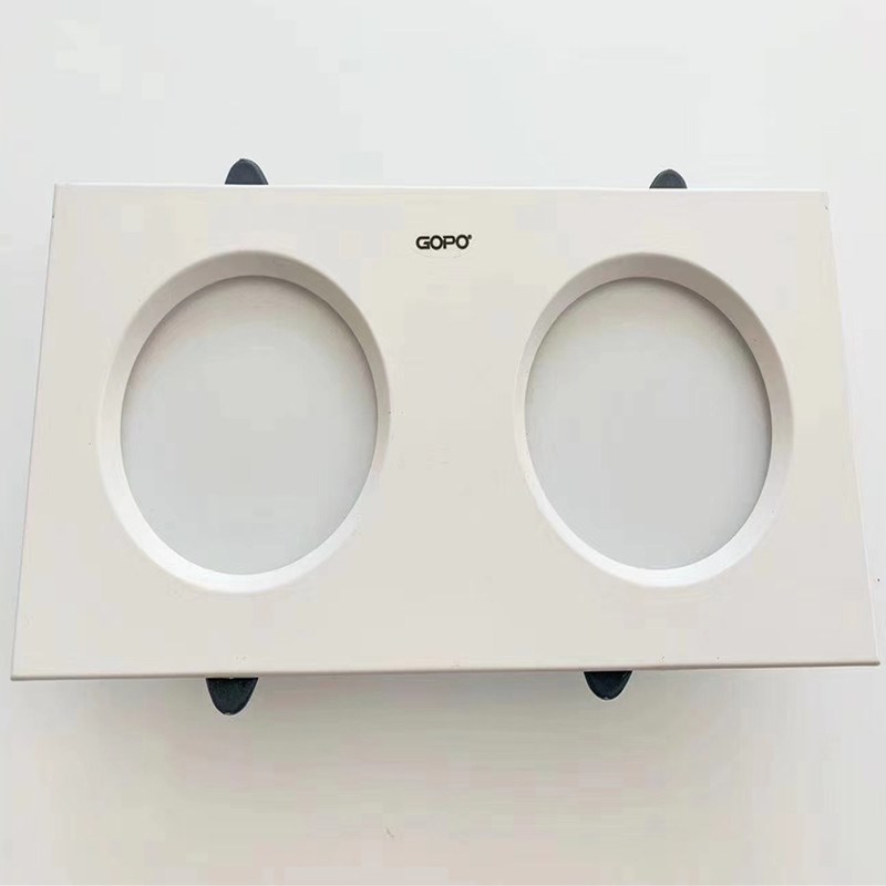 进势照明GOPO方形筒灯嵌入式led天花灯10x10网格吊顶格栅灯15x15