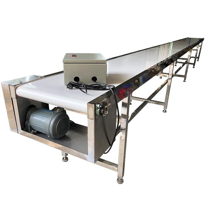 合肥食品输送机白色PU食品级皮带传送带机肥西不锈钢生产包装线