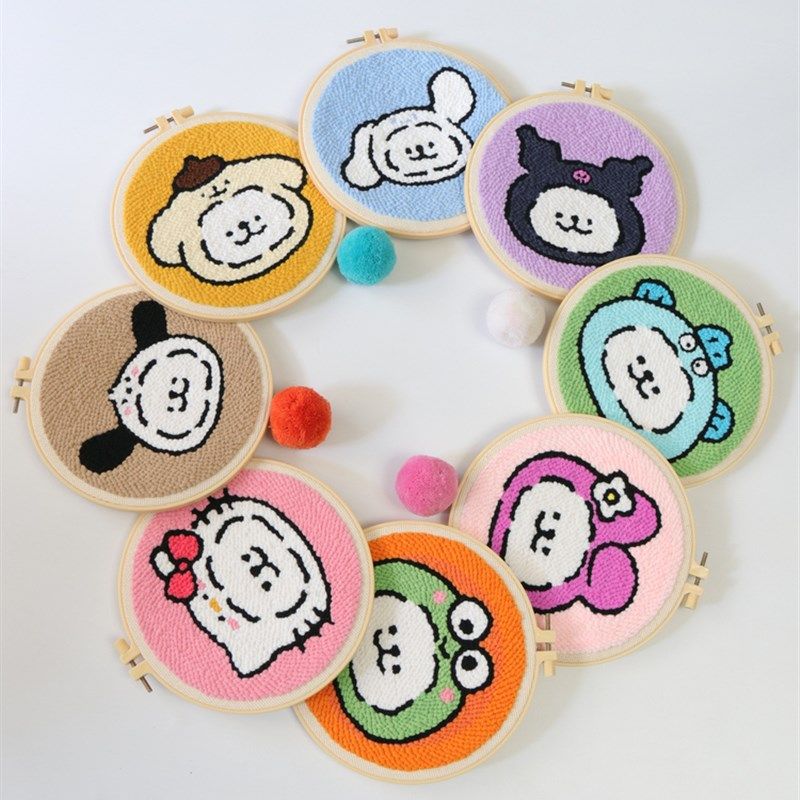 优选戳戳绣手工diy礼物可爱小狗儿童戳戳乐钩织编织毛线画摆件材,居家布艺,戳戳绣,淘宝优惠券,粉丝福利购,淘宝优惠卷