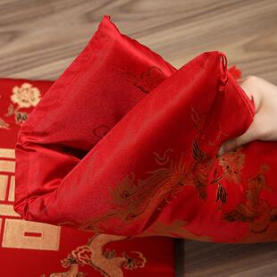 结婚跪垫敬茶新娘改口坐福垫敬酒跪拜红色喜垫一对婚庆用品大全聚