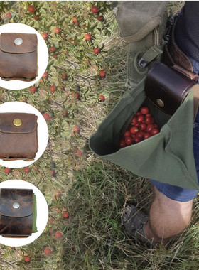 现货加蜡帆布觅食包 摘果子腰挂工具袋 户外储物袋 foraging bag