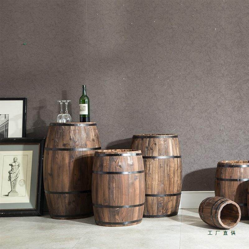 防腐木装饰酒桶橡木酒吧会展酒窖婚庆摄影道具实木红酒啤酒桶摆件