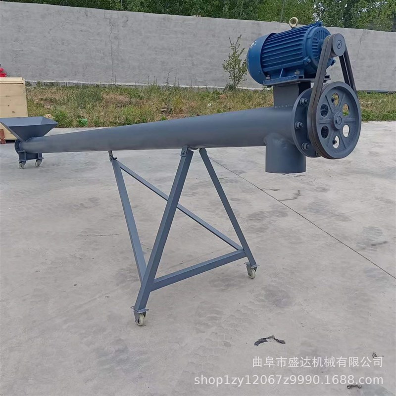 河沙运输自动化螺杆提升机现货垂直上料螺旋输送机图片