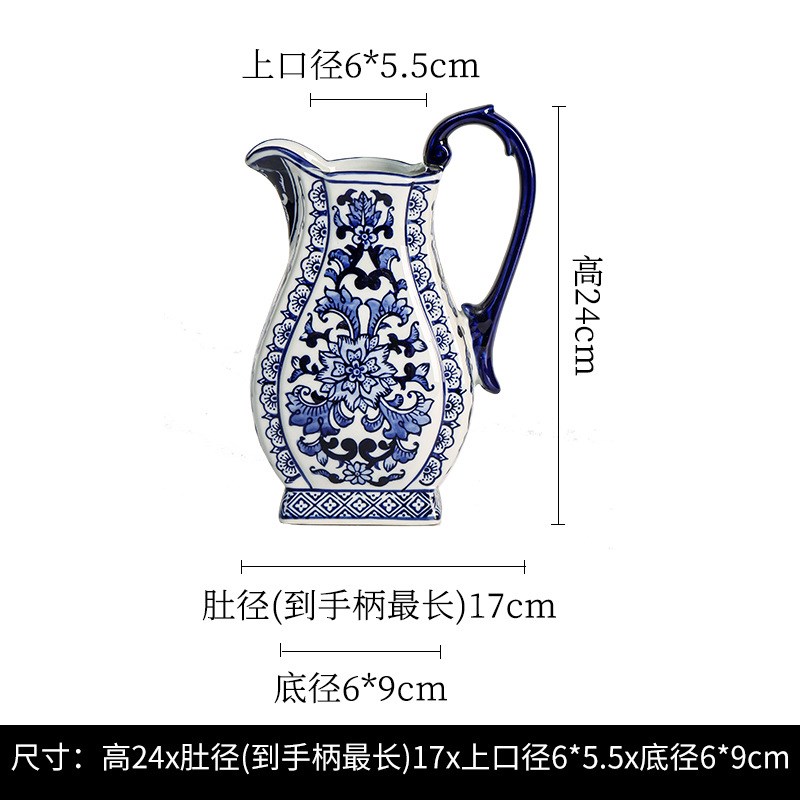 陶瓷器花瓶中式家居大号青花瓷瓶客厅电视柜装摆件陶瓷花瓶